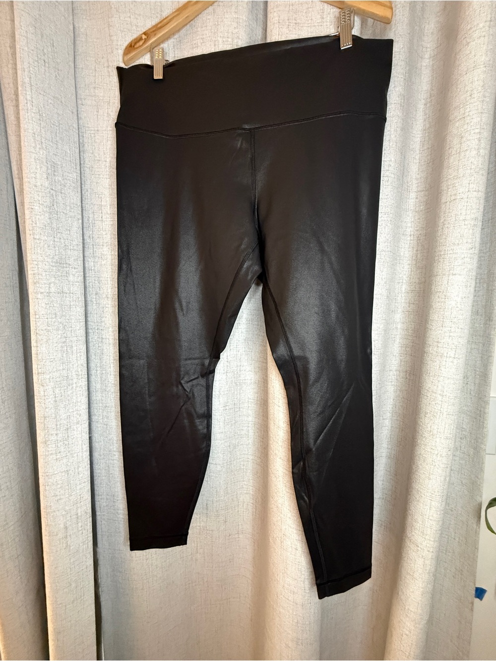lululemon athletica Black Faux-Leather Leggings